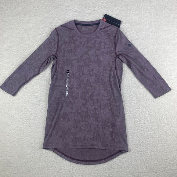 Under Armour Other - Under Armour Men's X-Small Purple Polyester Threadborne Power Sleeve Fitted Tee